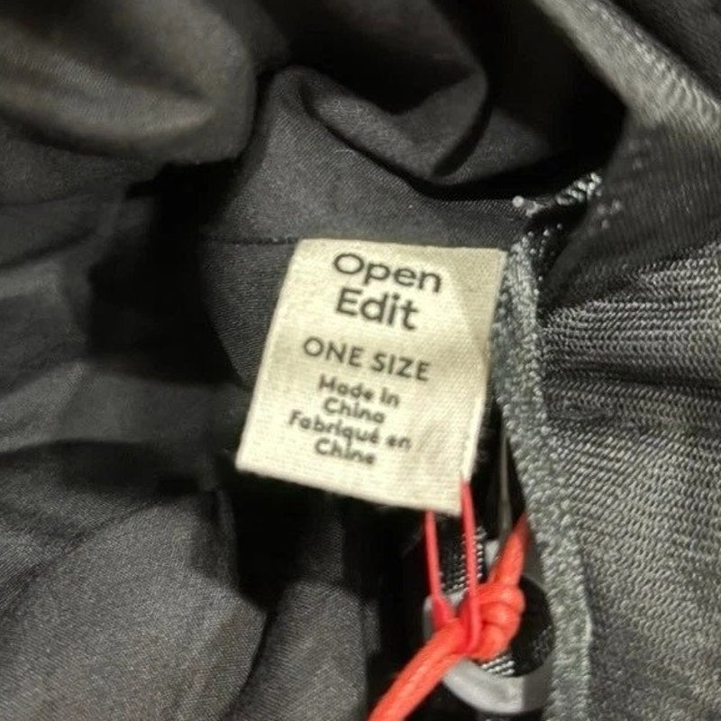 Open Edit Faux Leather Bucket Hat – Black – OSFM – NWT