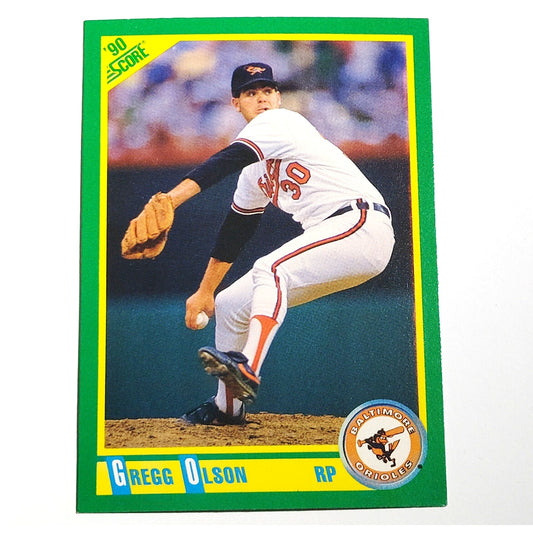 1990 Score Gregg Olson Card No. 63 Baltimore Orioles RP VG/EX
