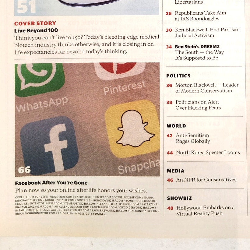 Newsmax Magazine July 2017 - The 100 Matrix Biotech Anti-Aging Longevity