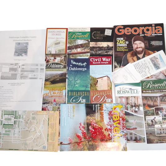 Georgia Travel Ephemera Lot - Dahlonega & Roswell 2012-2013 - Assorted