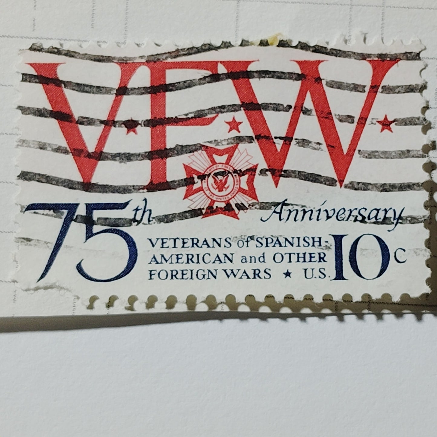 1974 Scott No. 1525 – 10¢ Veterans of Foreign Wars 75th Anniversary – Used
