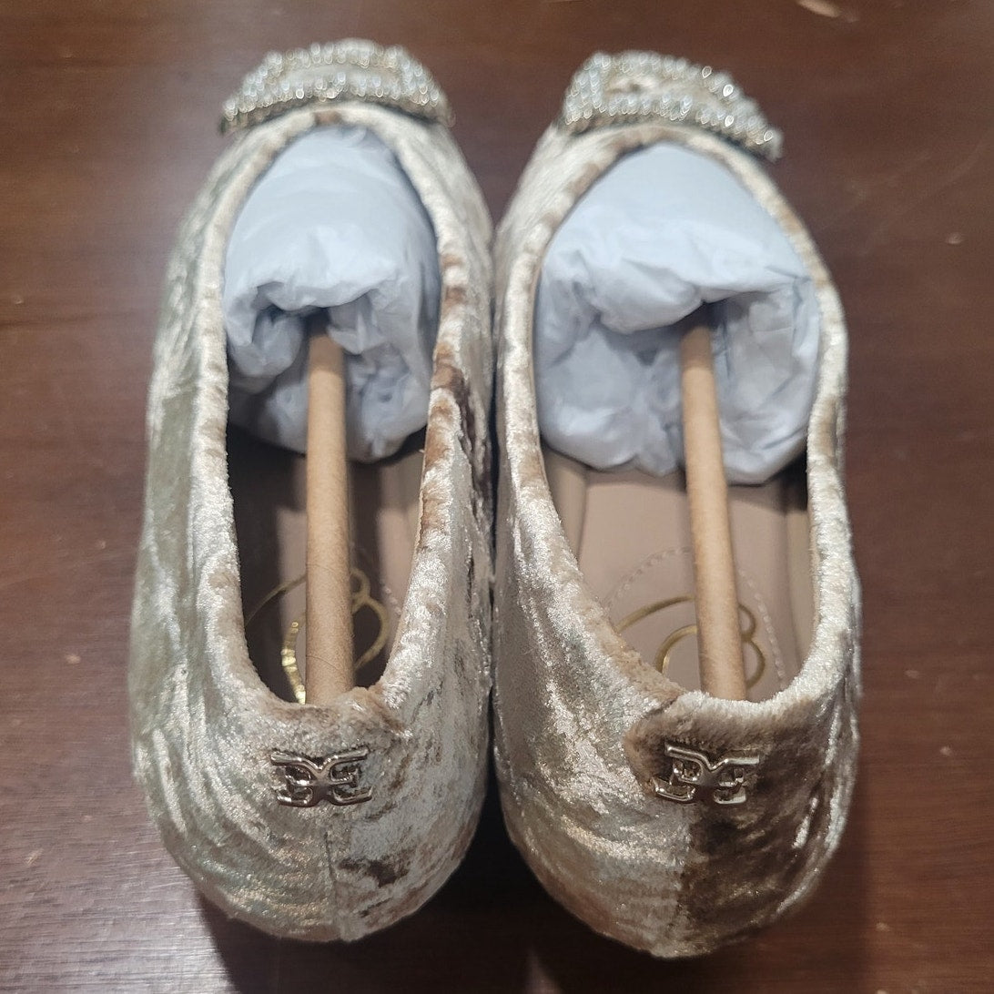 Sam Edelman Janina Ballet Flat, Prosecco Luster, Womens 7.5M Pointed Toe Slip-On