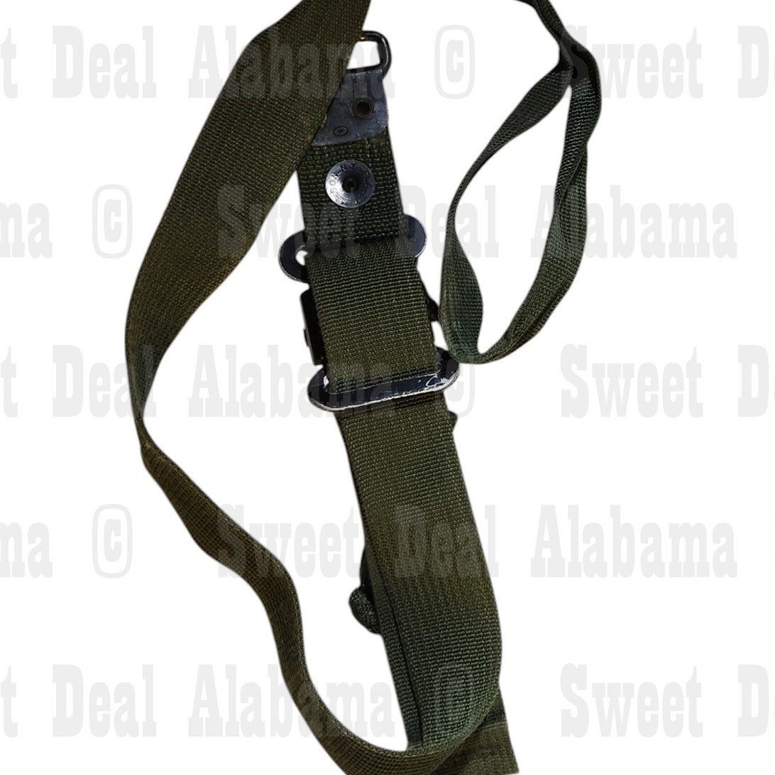 Military 24" OD Webbing Strap – 1" Wide, D-Ring, Tension Buckle, Stimpson Snap
