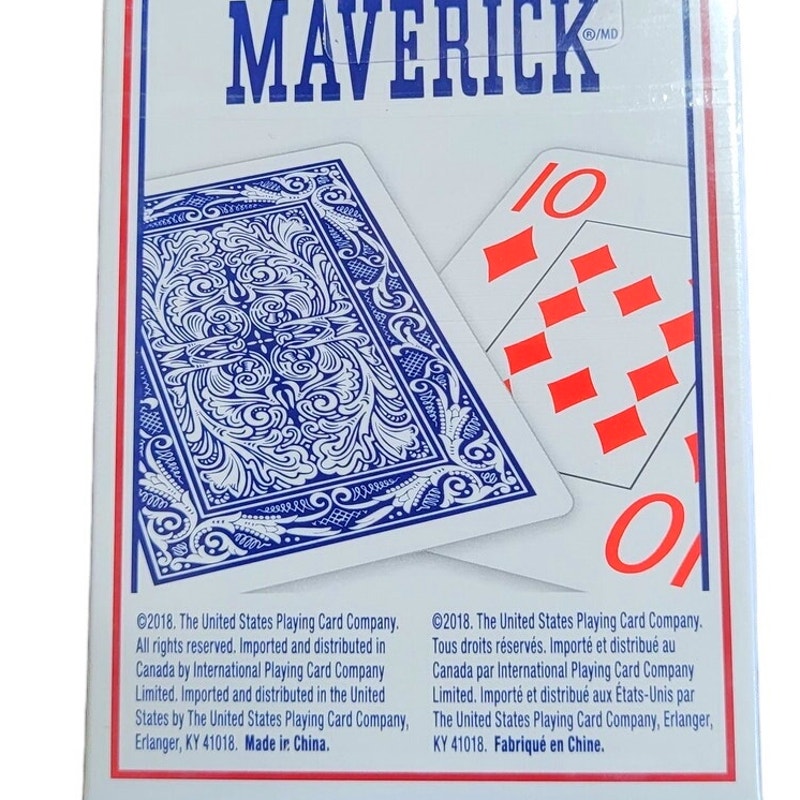 2 Decks, Maverick Jumbo Index Playing Cards, Blue Back, New in Packages