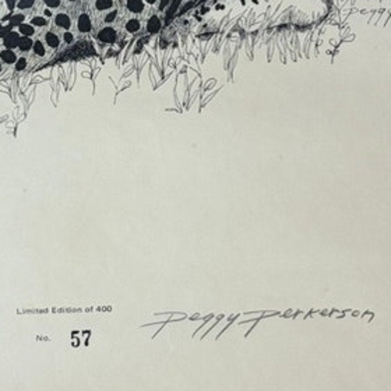 VTG Peggy Perkerson Cheetah Print - 18x14" Signed, Limited Edition Print 57/400