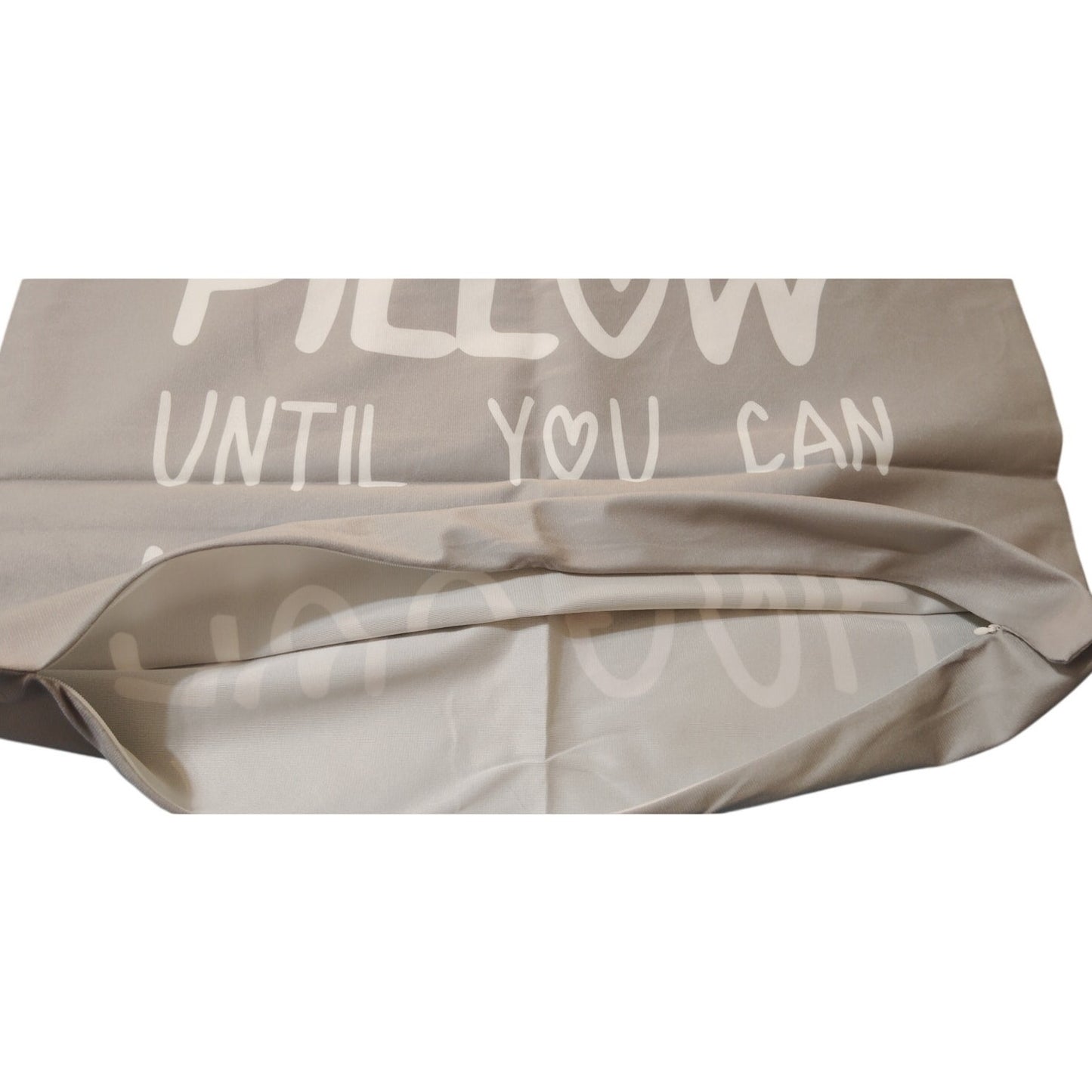 Hug This Pillow Until You Can Hug Me, Gray Throw Pillow Cover 24x24 in.