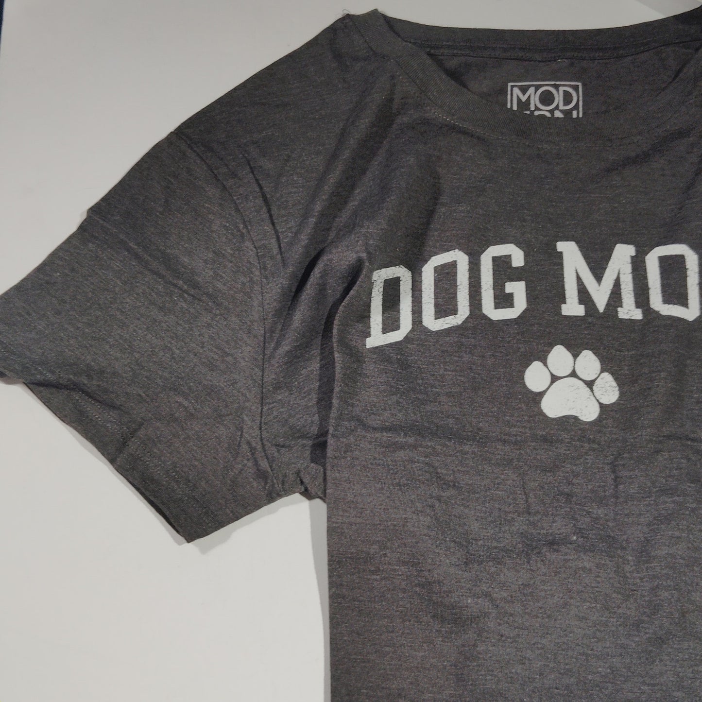 Dog Mom Graphic T-Shirt – Short Sleeve – Dark Gray – Size XL – Women’s