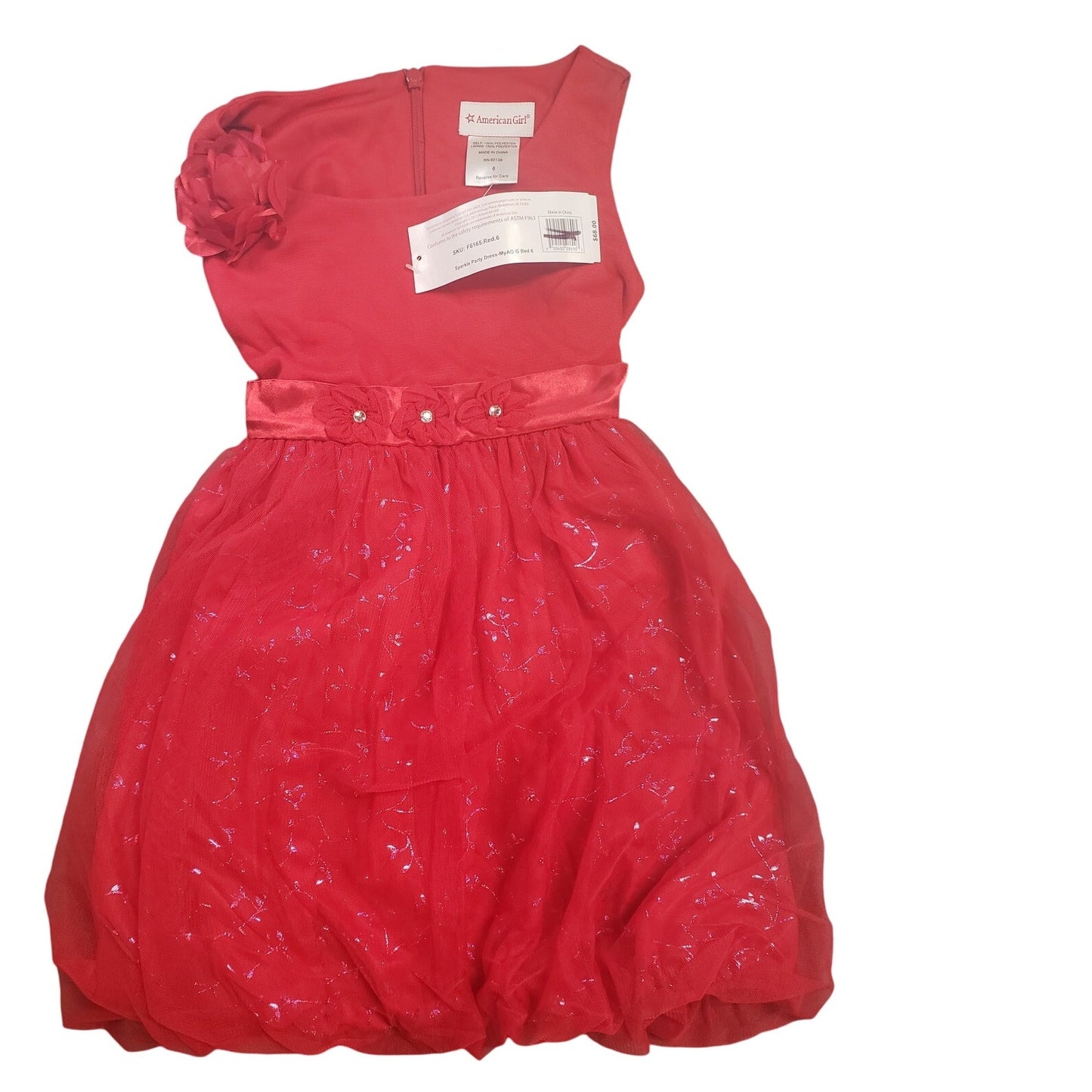 American Girl, Sparkling Twinkle Party Dress, Red, Size 14 , NWT