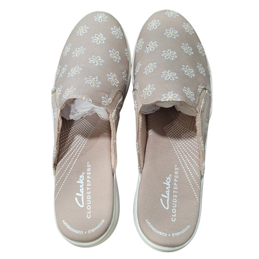 Clarks Breeze Shore Mule – Taupe Combi, Women’s Size 8 Narrow, Slip-On Comfort