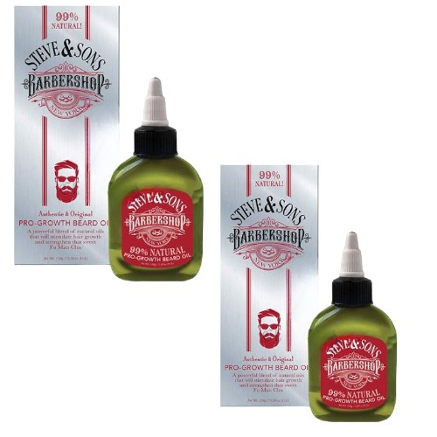 Case of 12 - Steve & Sons Barbershop Pro-Growth Beard Oil 2.5 oz. Bottles