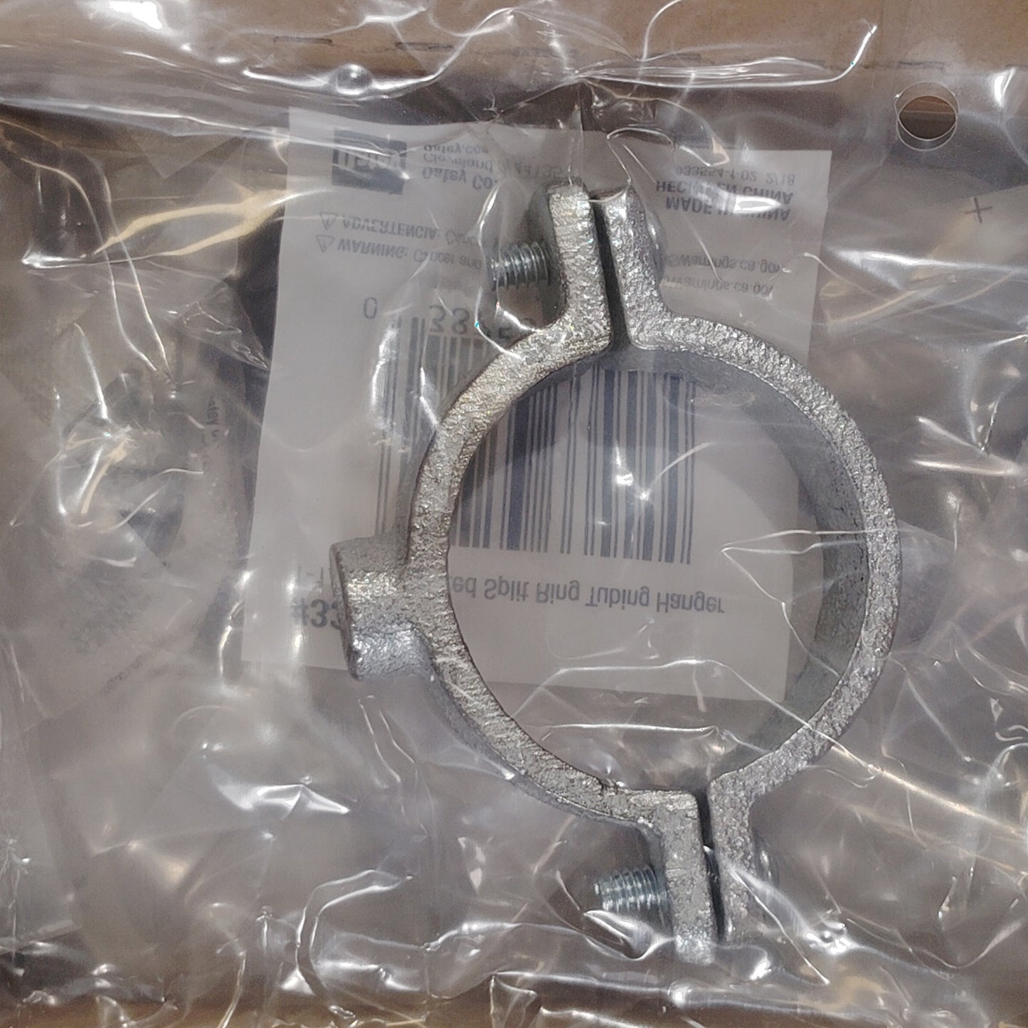 Oatey 1-1/4" Galvanized Split Ring Pipe Hanger 335544 W/Bolts, NIP