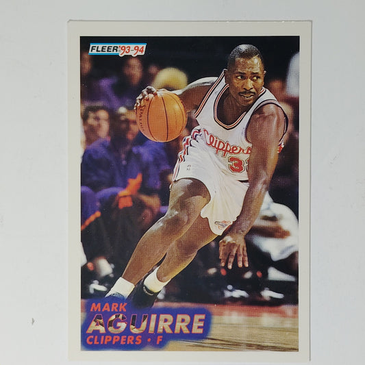 1993–94 Fleer Mark Aguirre #305  Detroit Pistons / Los Angeles Clippers, Forward