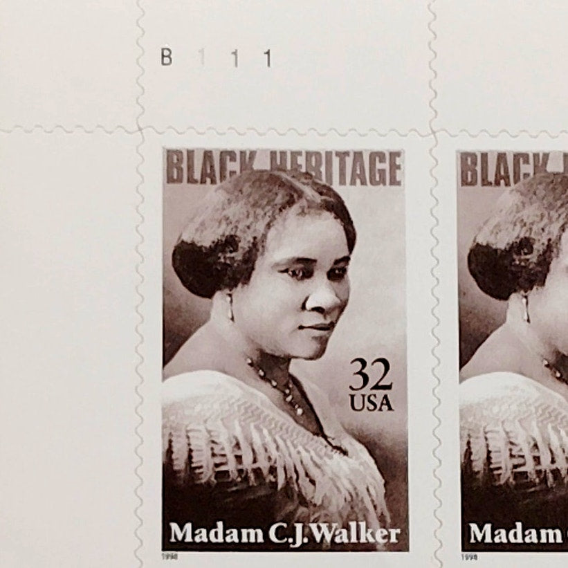 Block of 4 – 1998 USA 32¢ Madam C. J. Walker MNH Scott 3181 Black Heritage