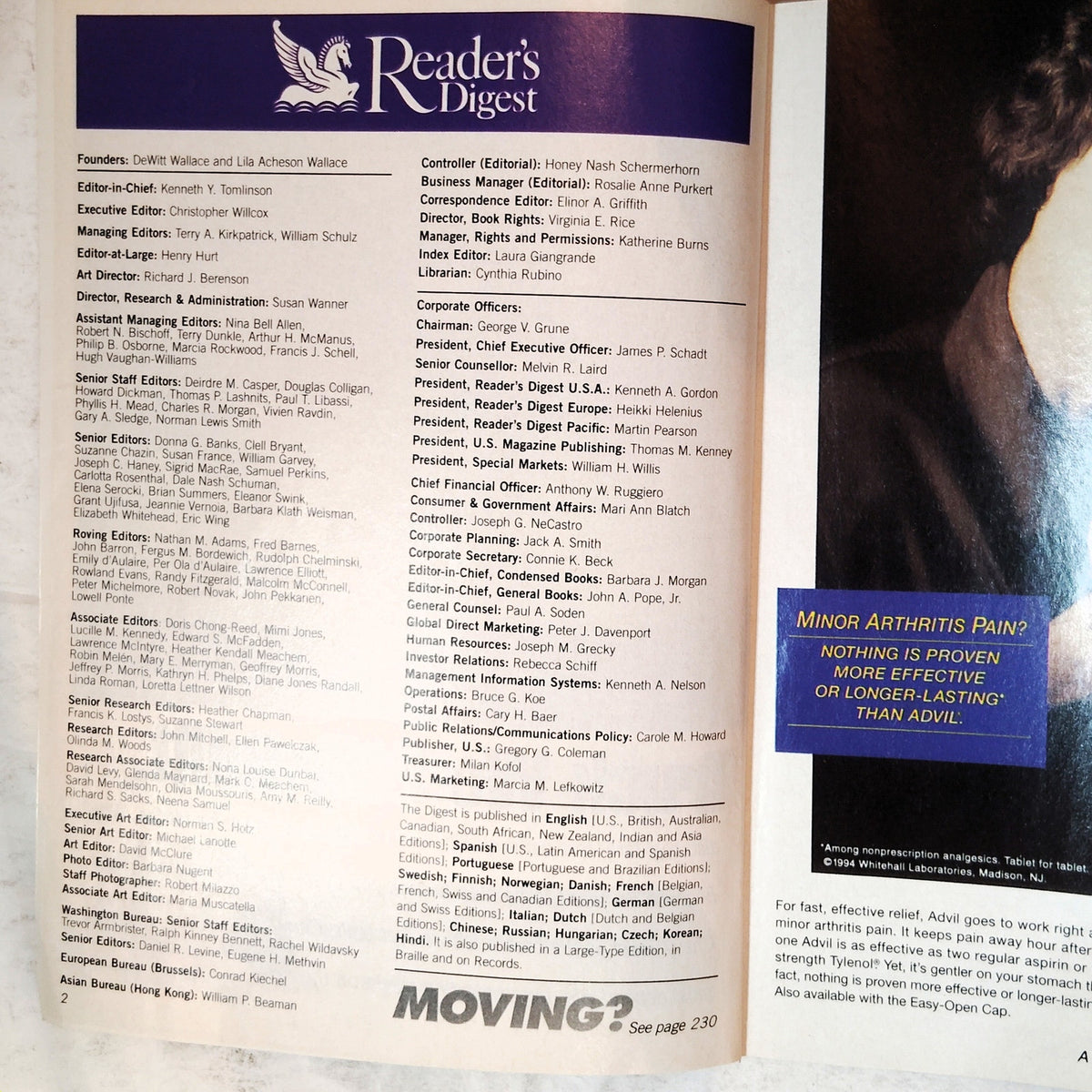 Reader's Digest April 1995 Vintage Magazine Death of Common Sense Back Issue