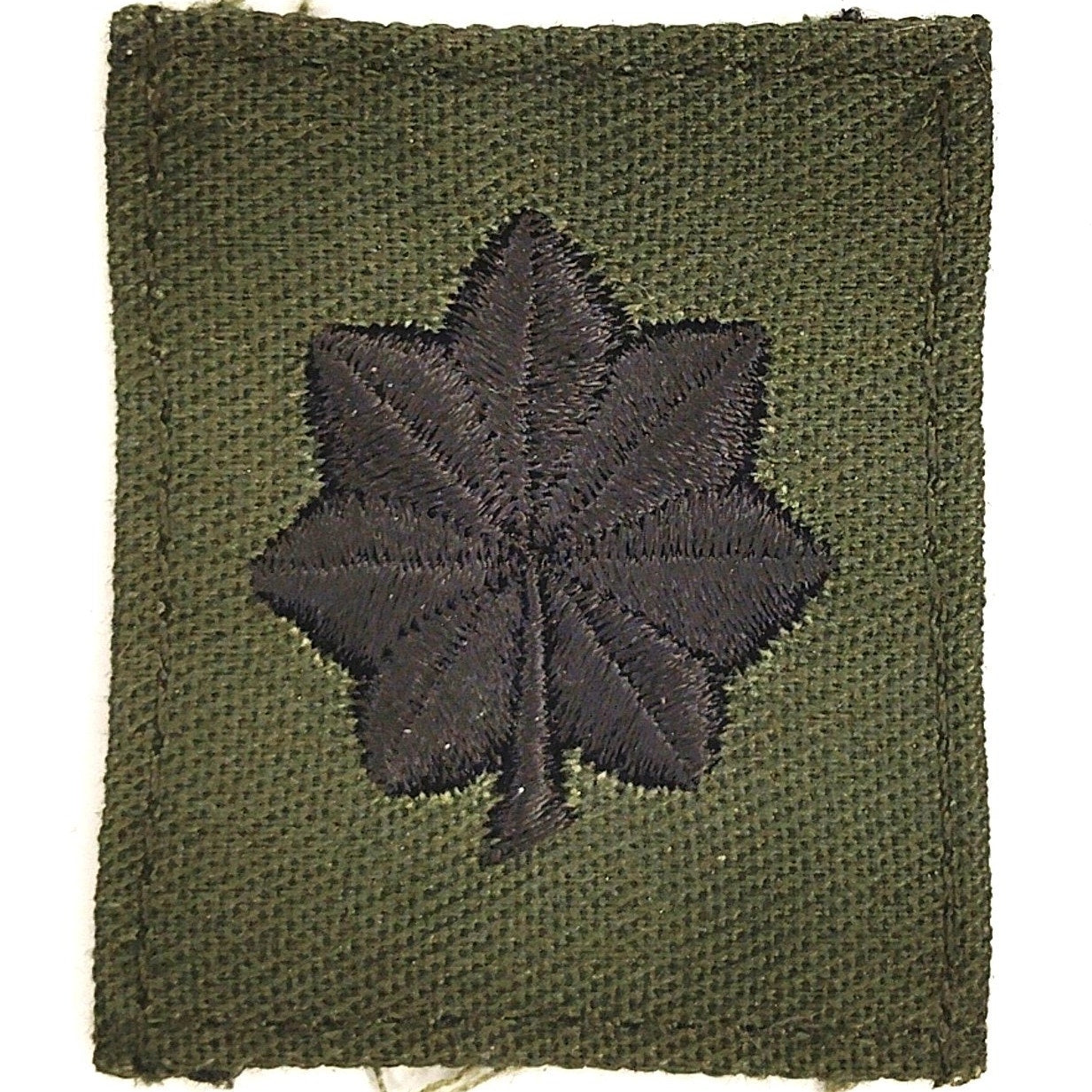 US Army Lieutenant Colonel LTC O‑5 Rank Patch ODG Black TE 1‑1/2" × 1‑3/4"