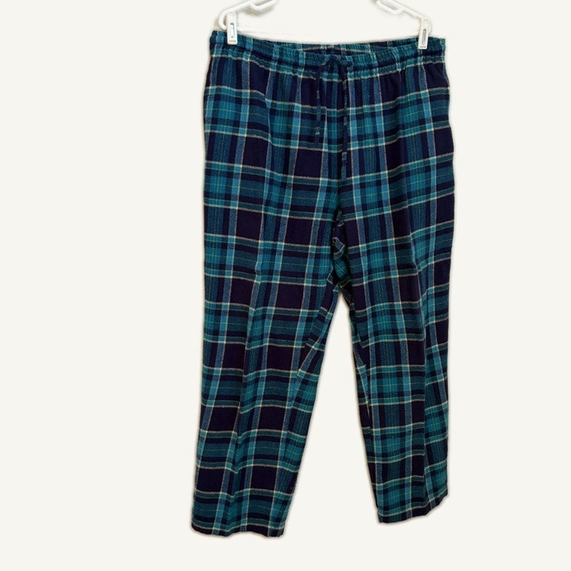 All American Comfort Navy Plaid 3-Piece Sweatset - Jacket, Top & Pants Size L