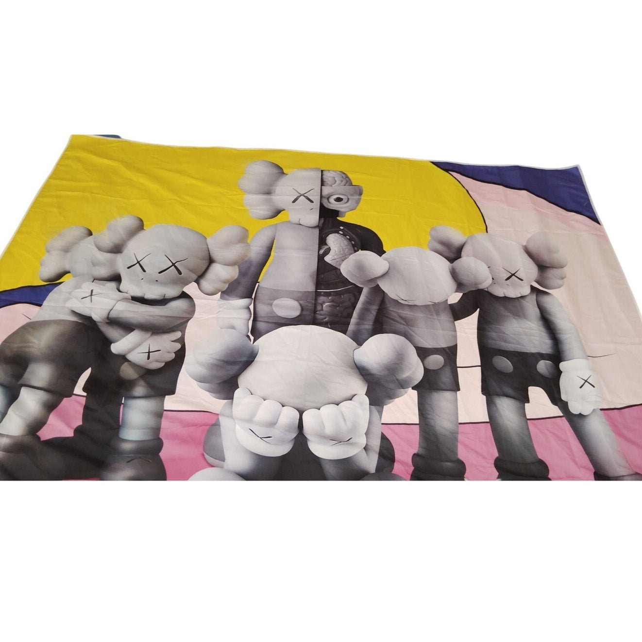 KAWS Along the Way Tapestry 58x52 in Pop Art Style Wall Hanging Polyester