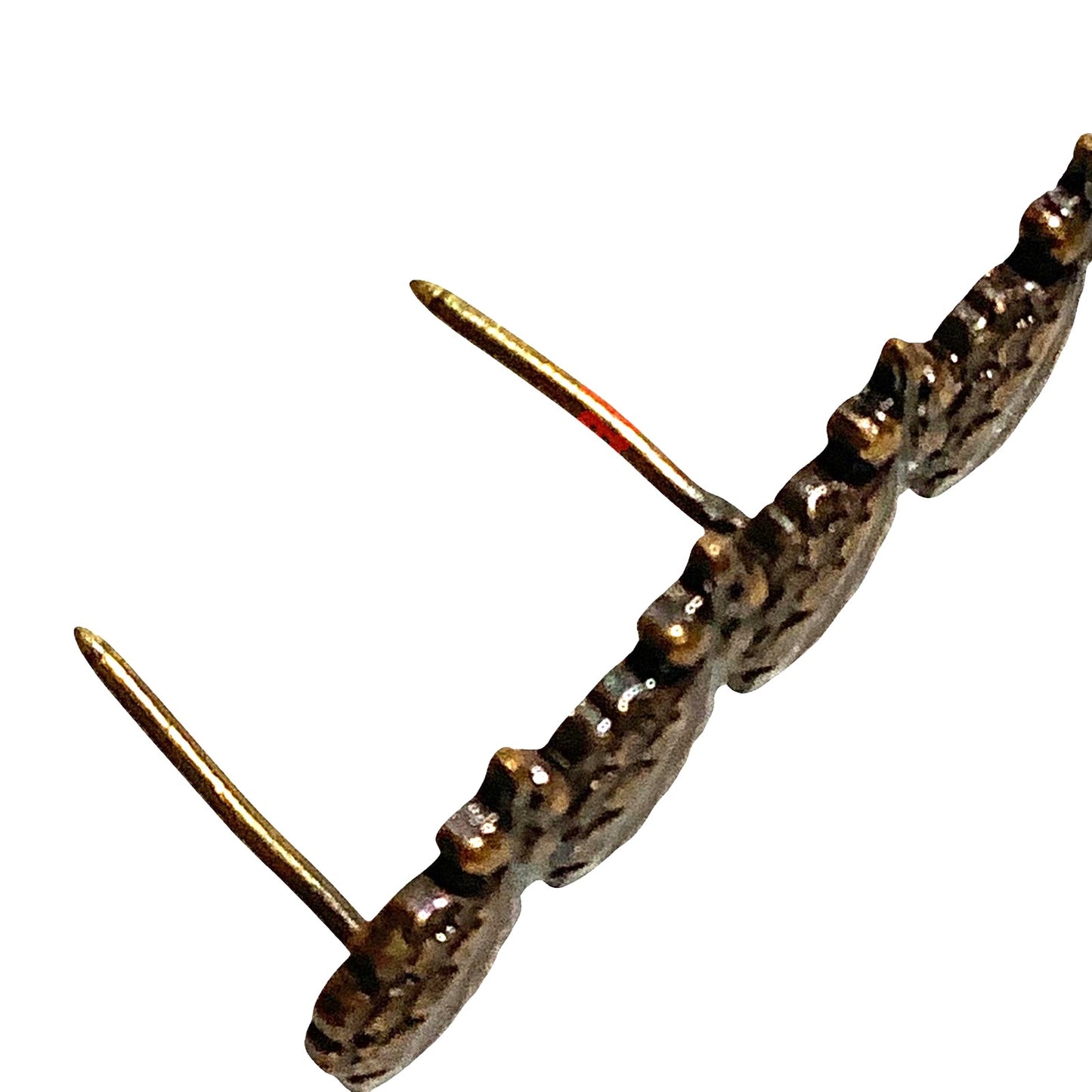Ribbon Attachment Device: Bronze Four Oak Leaf - 1/4"H x 7/8"W
