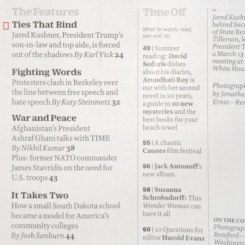 TIME Magazine June 12, 2017 Jared Kushner The Good Son Cover Back Issue