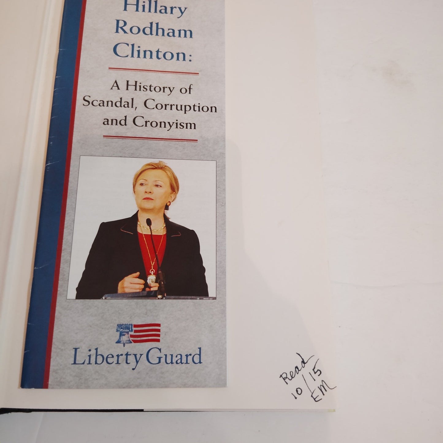 Unlikeable The Problem with Hillary 2015 Hardcover LN First Edition Date Noted