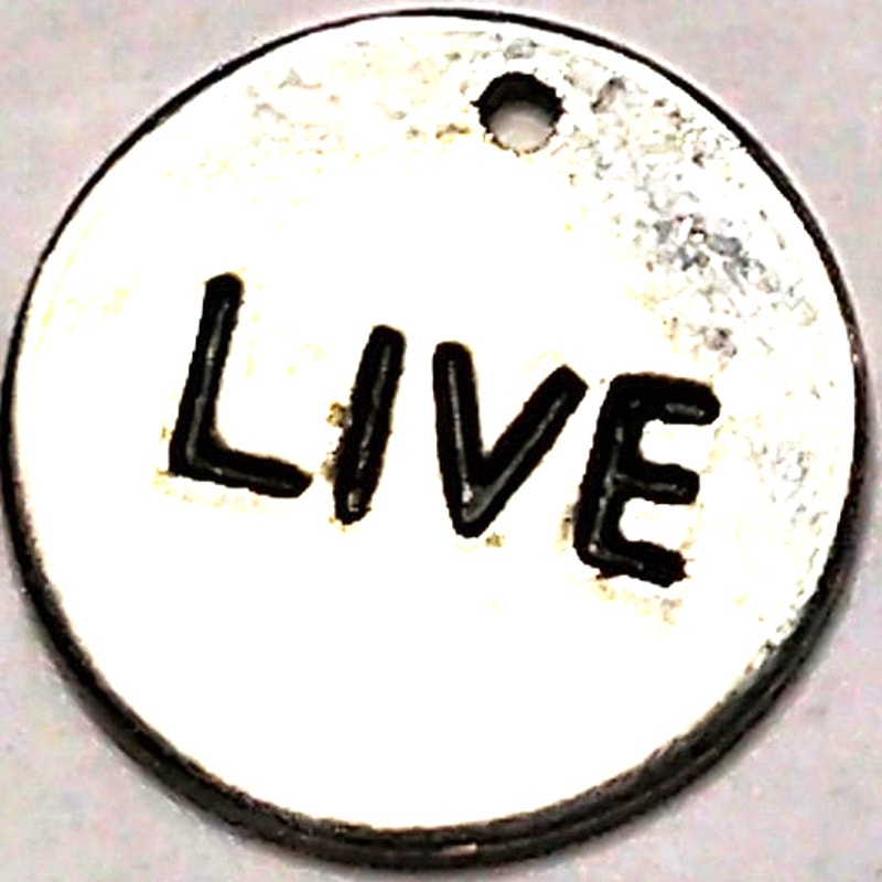 4‑Pk Inspirational Word Charms Patinated Silver‑Tone 13–20mm DIY Jewelry Making