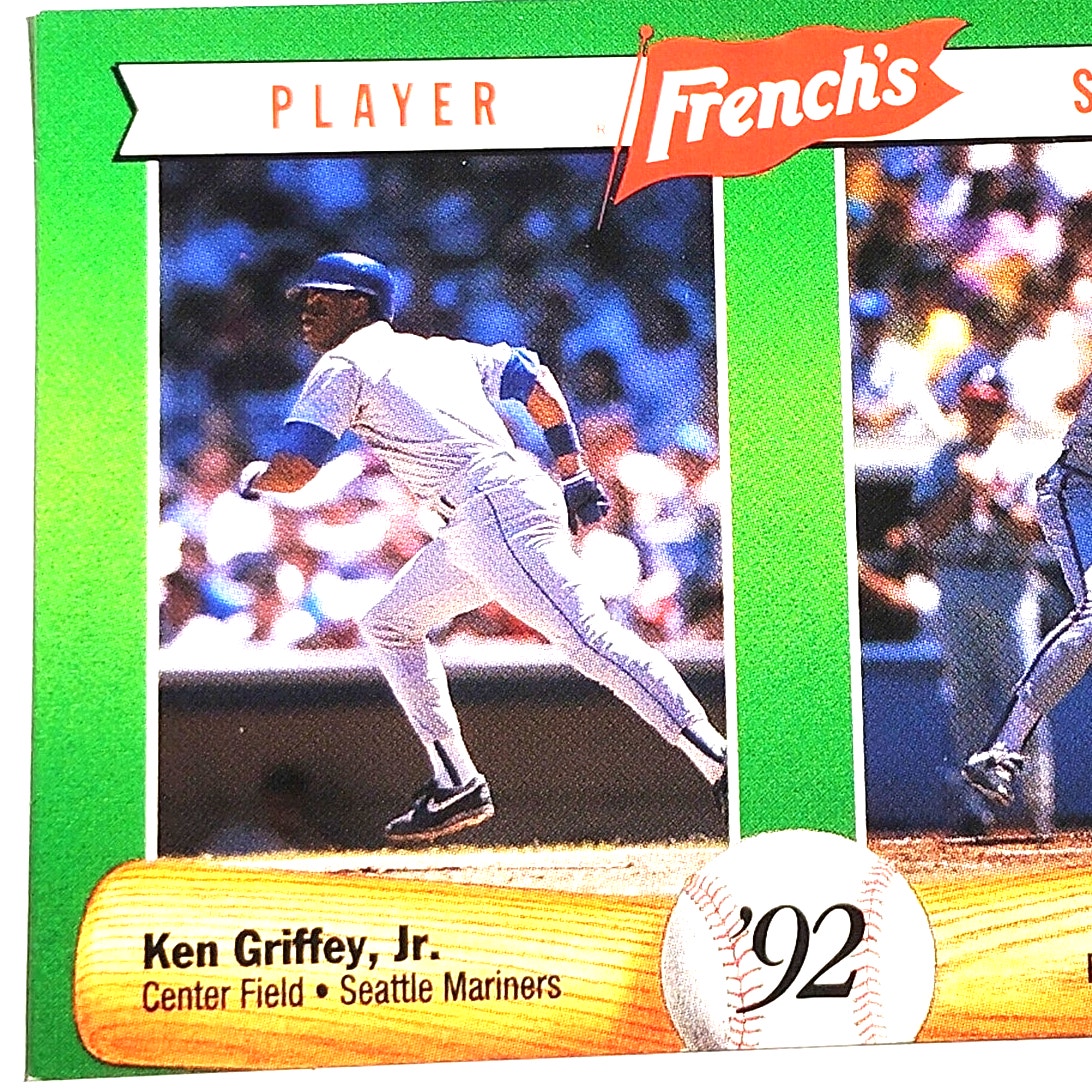 1992 French’s Mustard Ken Griffey Jr Dave Justice #15 MLB Baseball Card NM