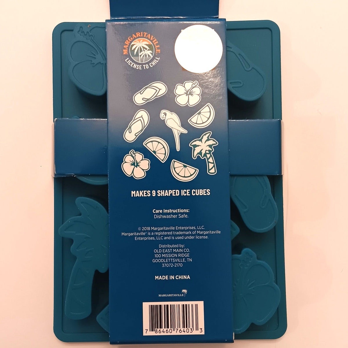 Margaritaville Tropical 2-pack Silicone Ice Cube Molds - 9 Island Shaped Cubes