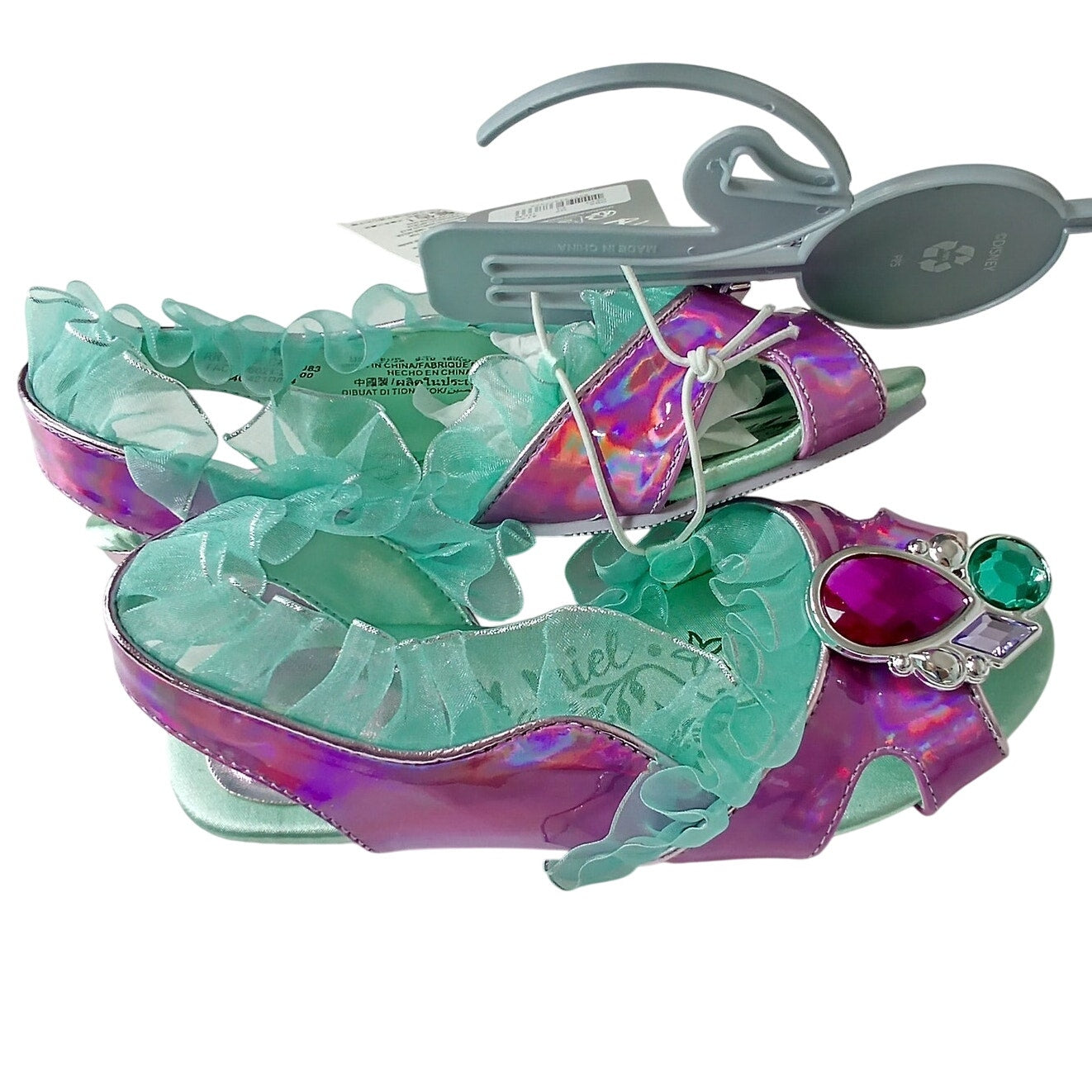 Disney Ariel Costume Footwear – Youth 11/12 – Dress‑Up Princess Shoes