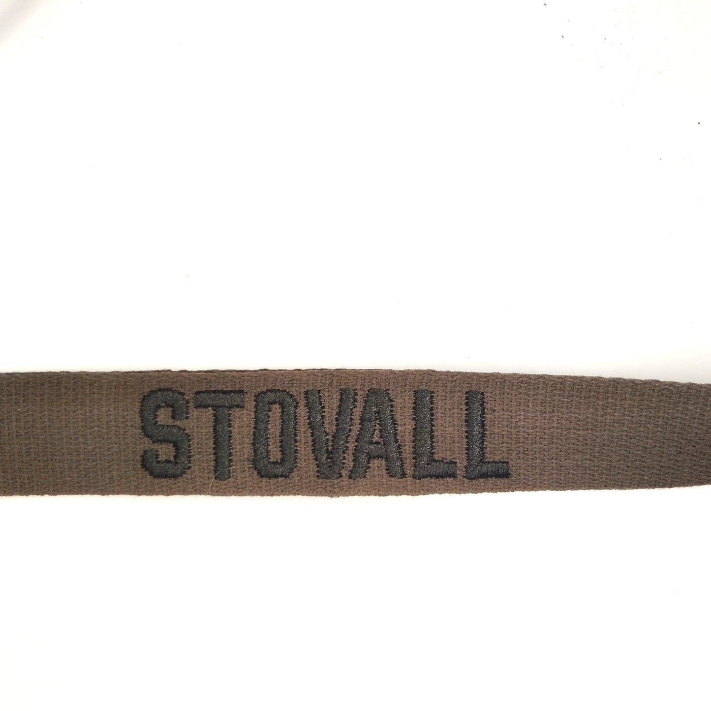 Vintage OD Green Embroidered "STOVALL" Uniform Name Tape 7.5 in. x 1 in. Sew-On