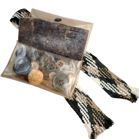 Vintage USGI Sewing Kit w/ Needles, Safety Pins & 25 Buttons