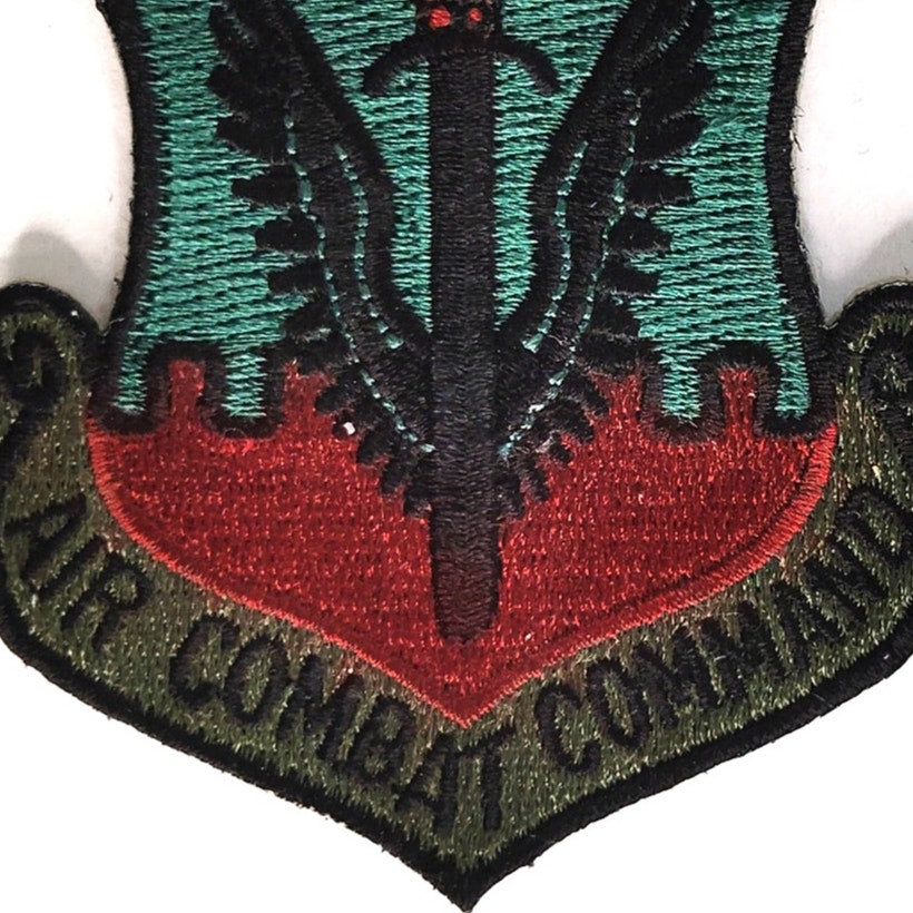 USAF Air Combat Command Novelty Patch Subdued Sword Wings 2‑7/8" × 3" Sew‑On