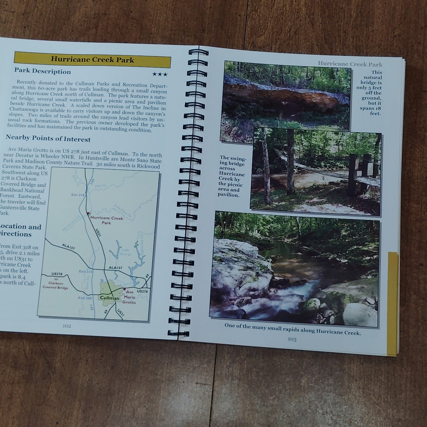 Scenic North Alabama: Travel Guide to Hidden Natural Treasures, Signed by Author