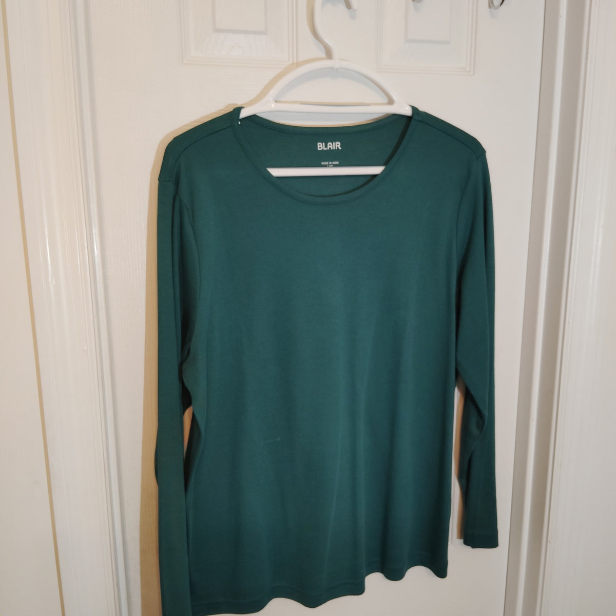 Blair Forest Green Top & Teal Space Dye Vest Set Women’s Large Excellent Estate