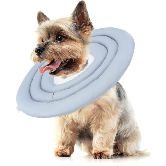 POP DUCK Dog Cone – XL Blue Soft Recovery Collar, Alternative After Surgery
