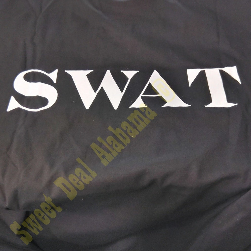 Pudala Black Tactical Shirt – SWAT – Short Sleeve, Size 4XL, XXXXL