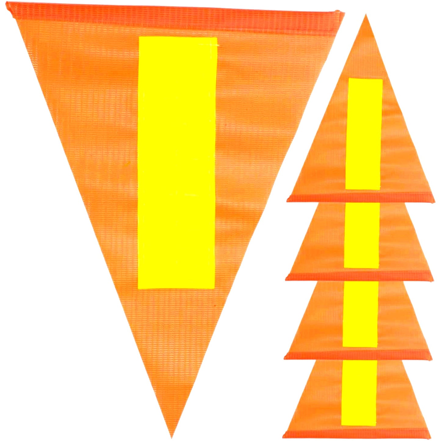5‑Pack Reflective Safety Flags – High‑Visibility Orange Bike Trailer Warning Flags