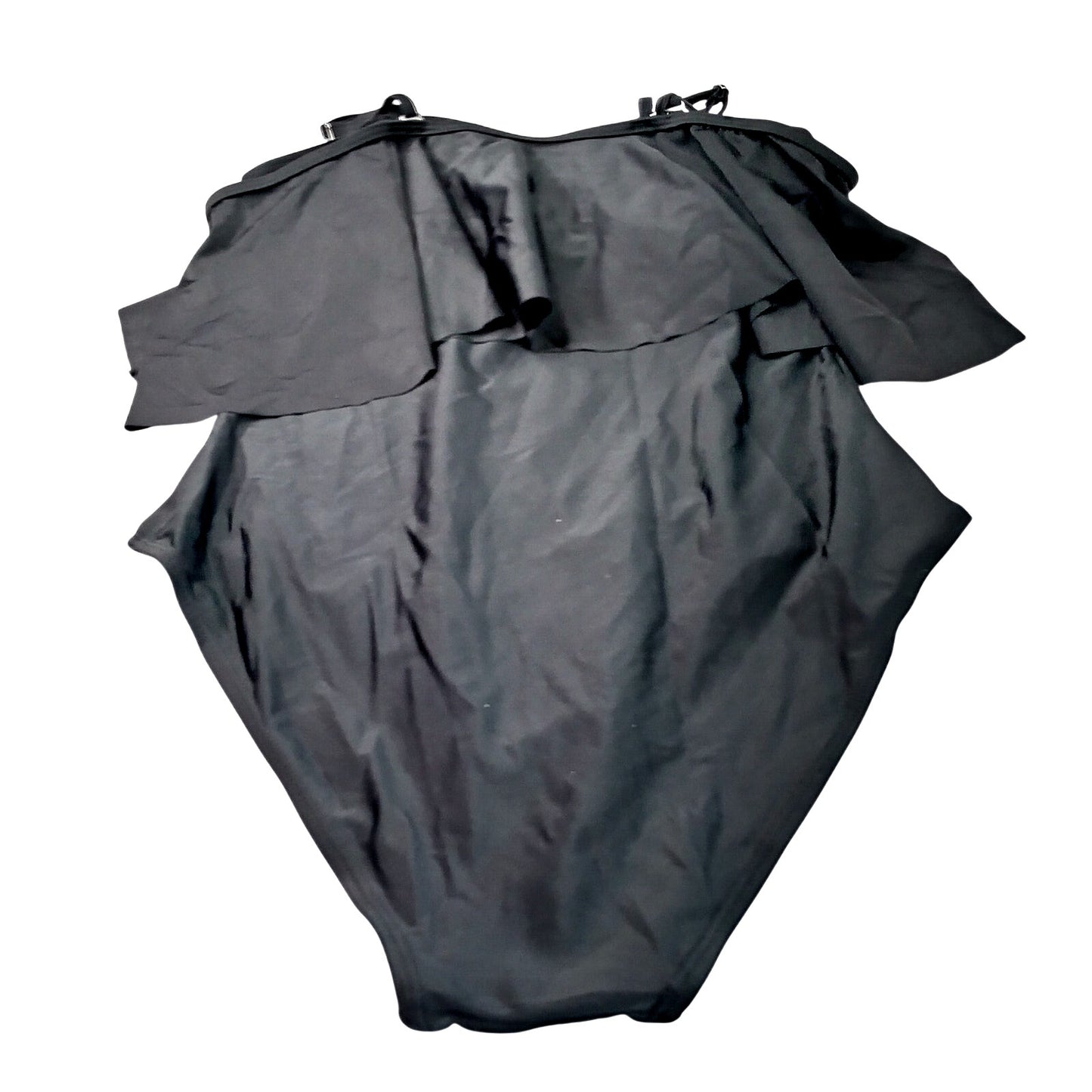 Tempt Me Black Ruffle Flounce One Piece Swimsuit Women’s Small