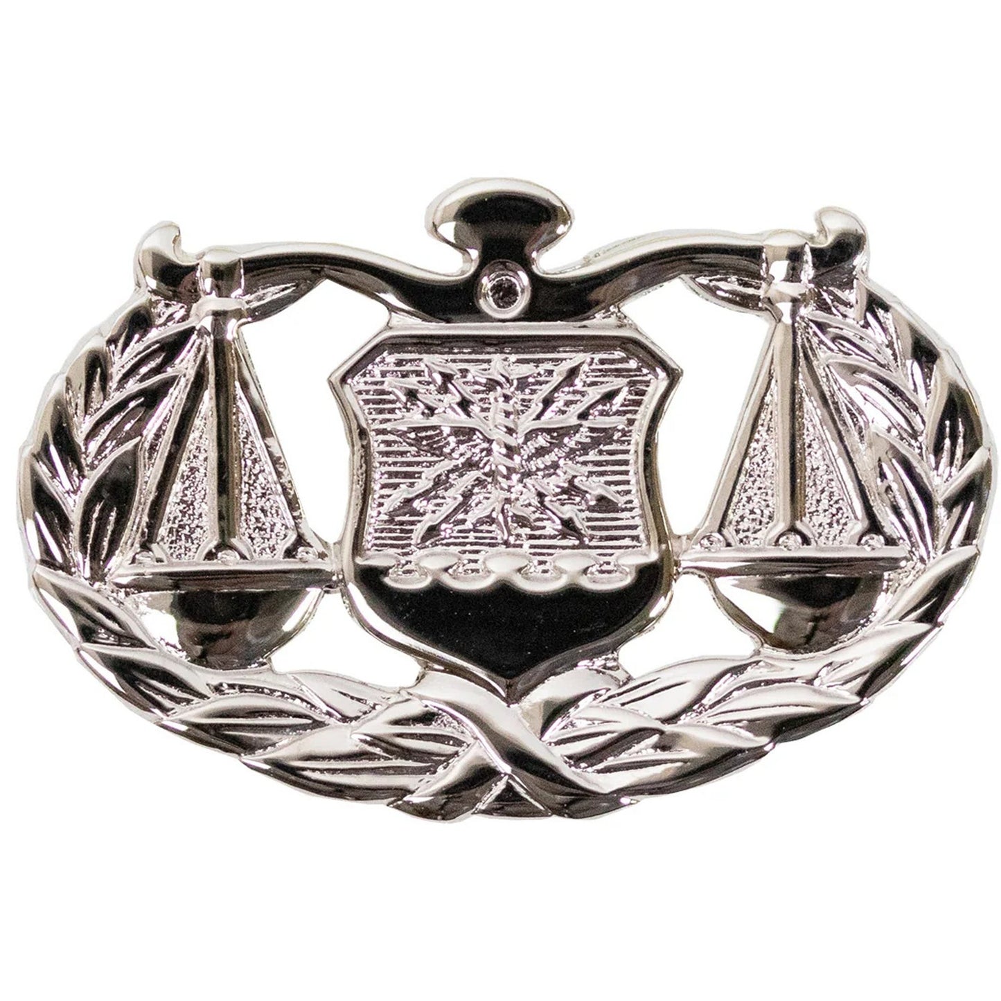 U.S. Air Force JAG Corps Novelty Hat Lapel Pin Silver Tone 1‑1/8" × 3/4"