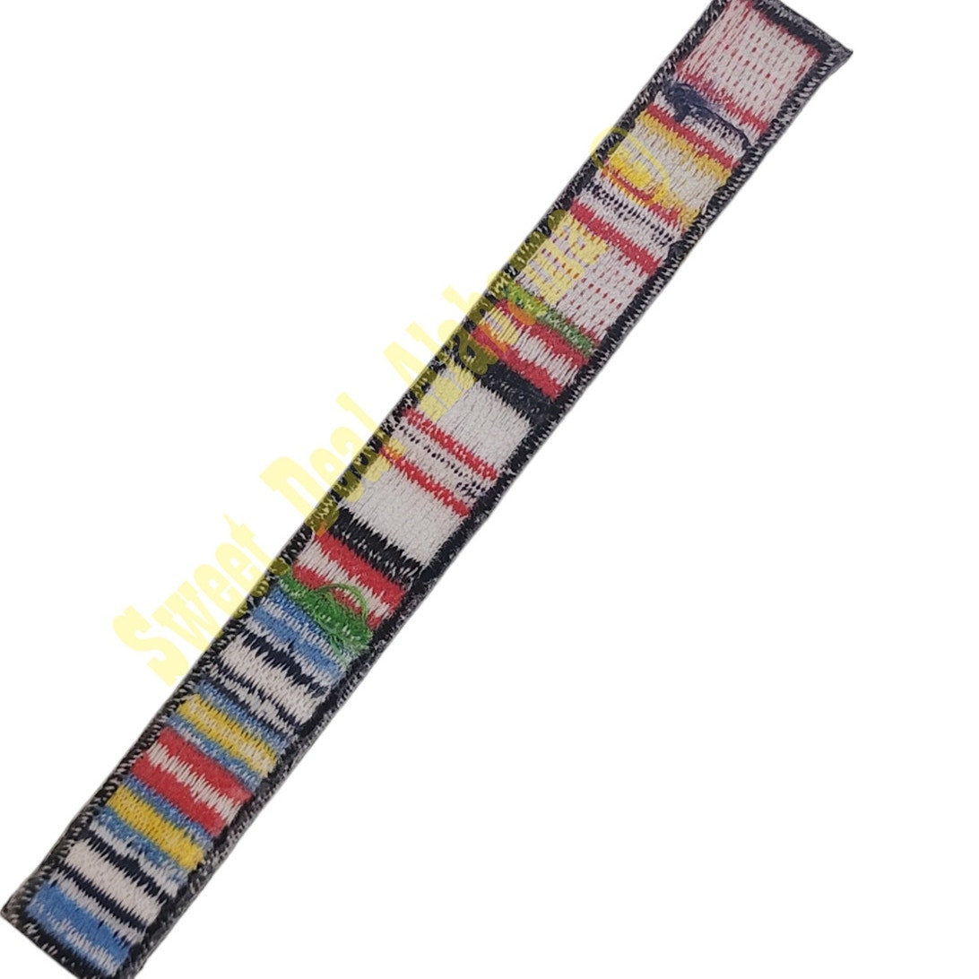 Afghanistan Enduring Freedom Service Ribbons, Iron-On Patch 4.25"W x 1/2"H