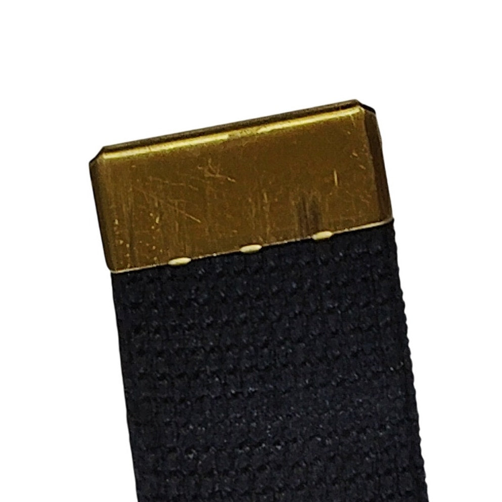 42" Dark Navy Blue Web Belt – U.S. Made, Solid Brass Military Style Buckle