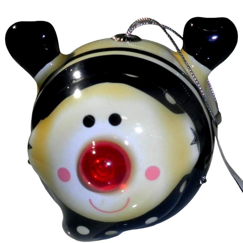 Dallas Cowboys Snowman Ornament 4.5" x 3.5" x 3.5", Flashing LED Lights