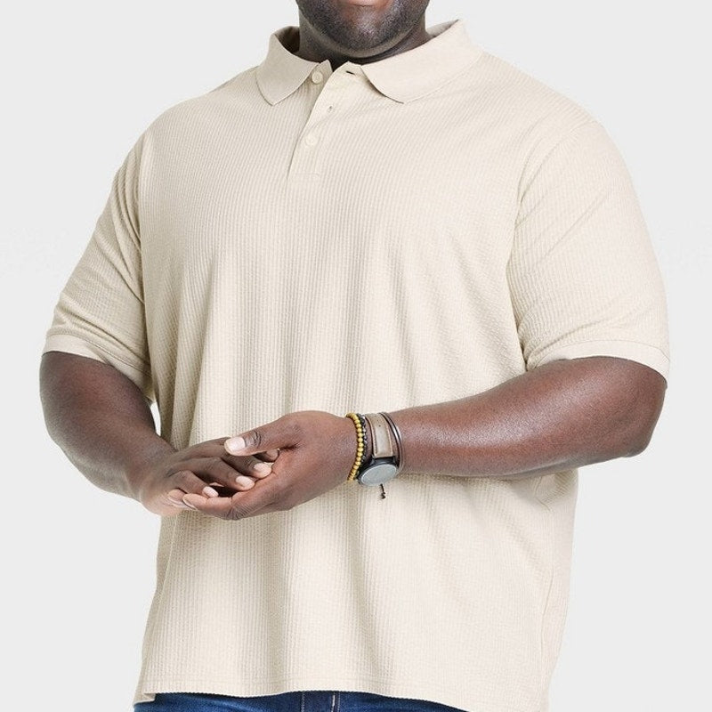Goodfellow & Co Men’s Big & Tall Reguolar Fit SS Polo Shirt – Oatmeal – 5XLT
