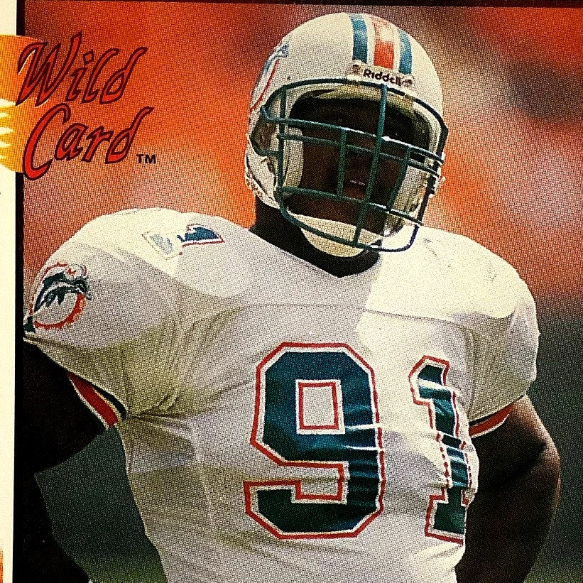 Jeff Cross, Miami Dolphins, 1992 AAA Sports Wild Card 23, EXC
