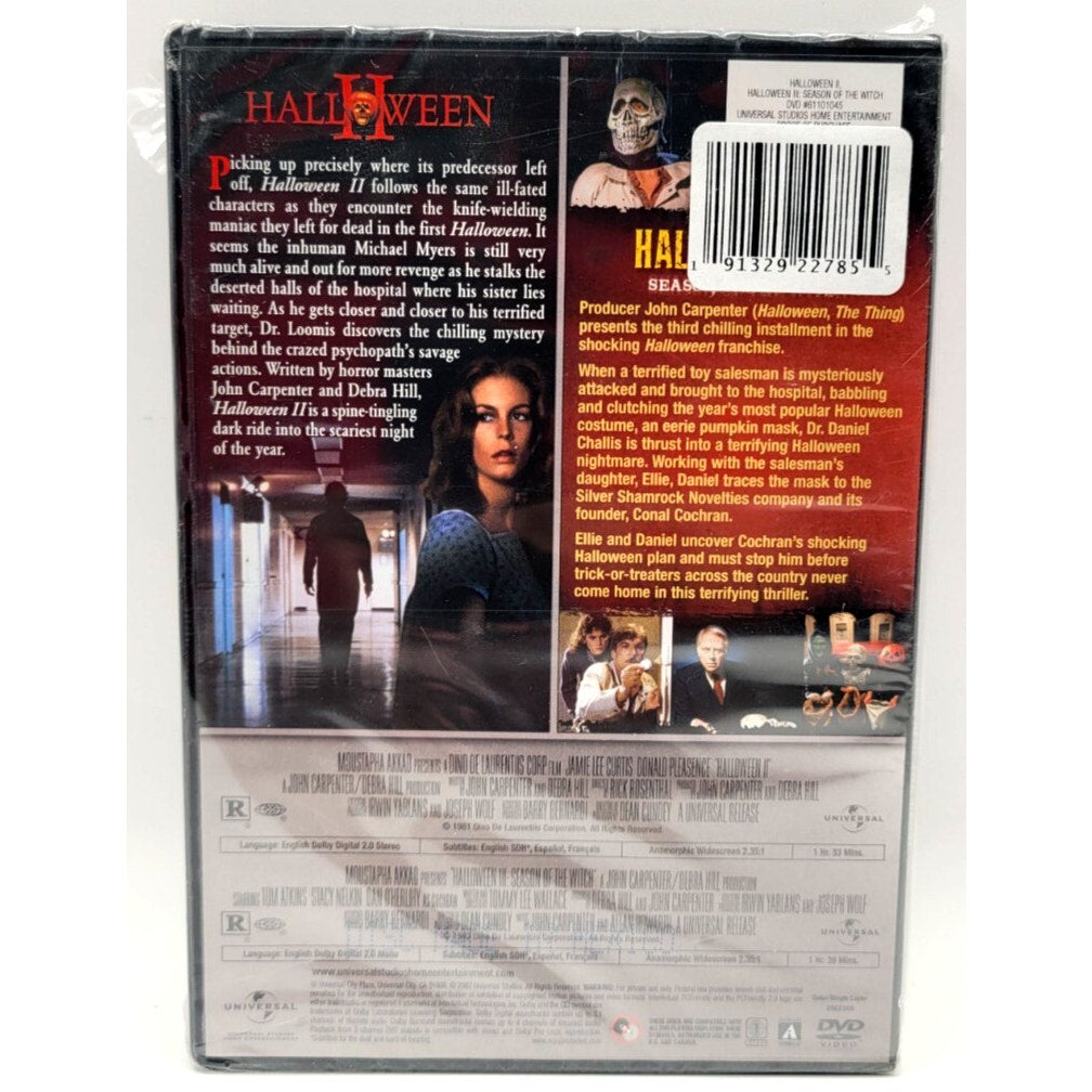 Dbl Feature: Halloween II 1981 Halloween III Season of the Witch 1982 DVD Horror