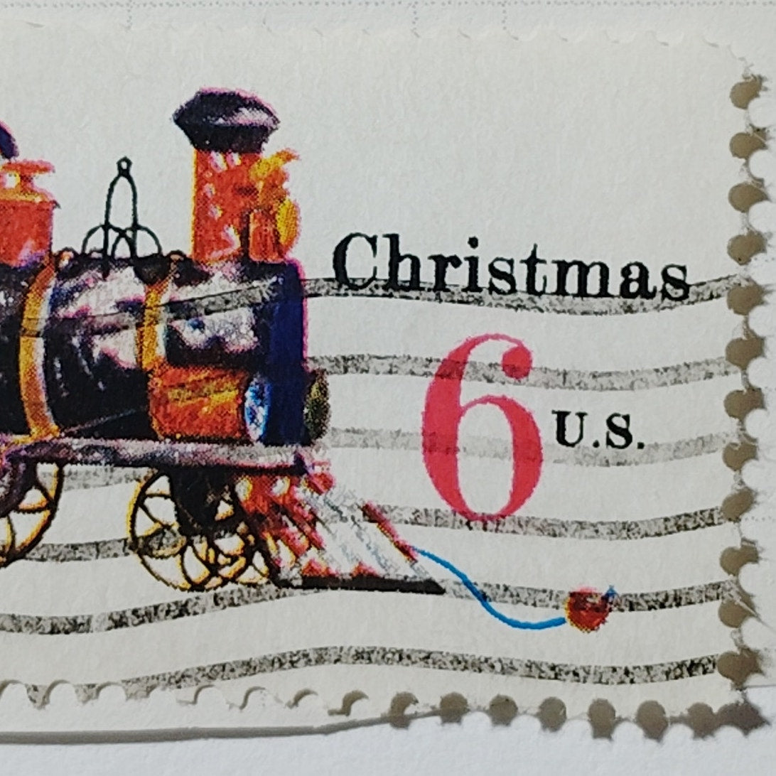 1970 US 6c Christmas Toy Locomotive Contemporary Stamp #1415 Used Cancelled