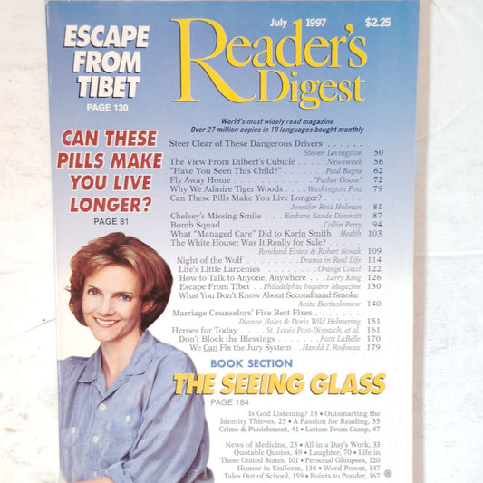 Reader's Digest Magazine July 1997 Vintage Back Issue - Escape From Tibet