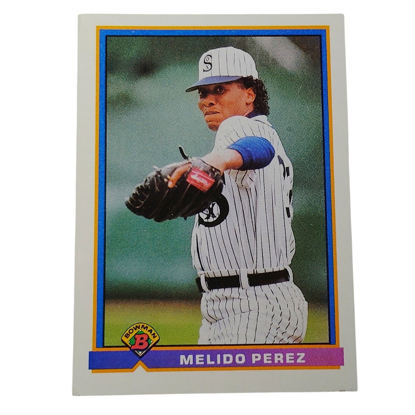1991 Bowman Melido Perez #344 Chicago White Sox Pitcher Baseball Card NM