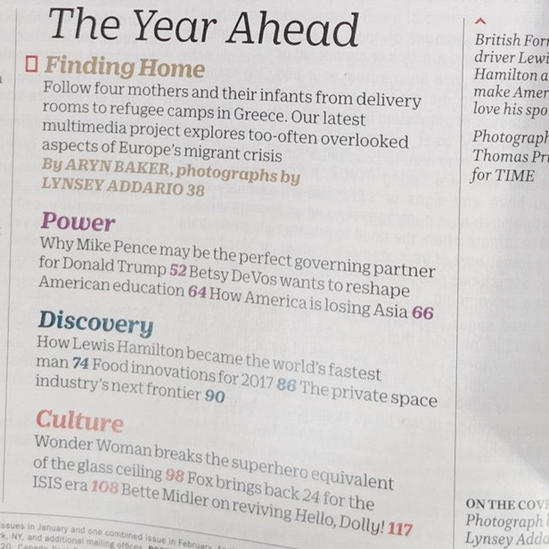 TIME Magazine Dec 26 2016 Jan 2 2017 Double Issue The Year Ahead Finding Home