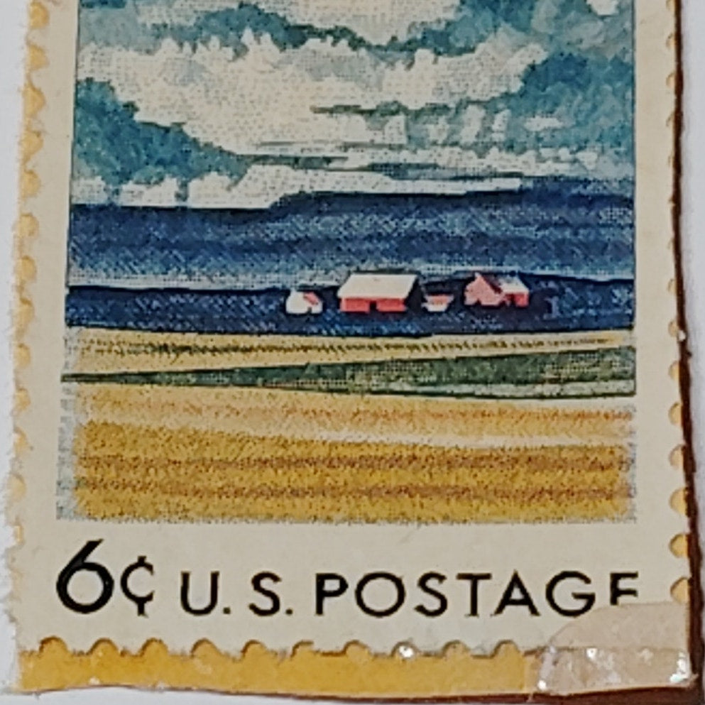 1968 6 Cent Illinois Statehood Stamp - USPS Commemorative Perforated