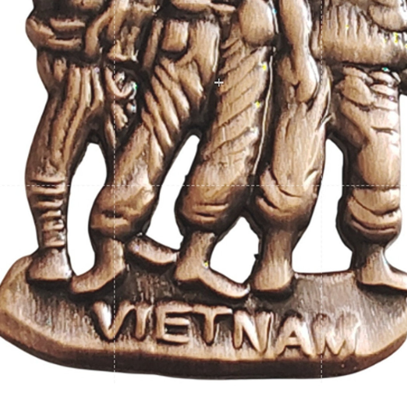 Vietnam Veterans Memorial Three Soldiers Novelty Hat Lapel Pin 1‑1/4"H × 1‑1/8"W